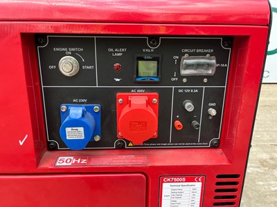 Unused Cameo CK7500S 3 Phase Silent Diesel Generator