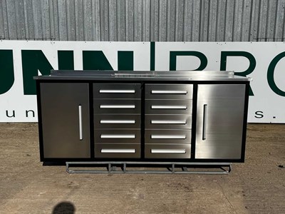 Unused Tool Chest,10 Drawers , 2 Cabinets, 2240mm x 910mm x 600mm