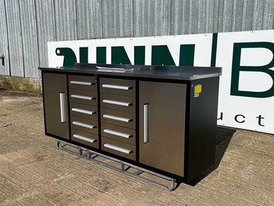 Unused Tool Chest,10 Drawers , 2 Cabinets, 2240mm x 910mm x 600mm