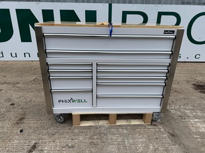 Unused 11 Drawer Tool Cabinet PHIXWELL 1350mm x 1000mm x 580mm