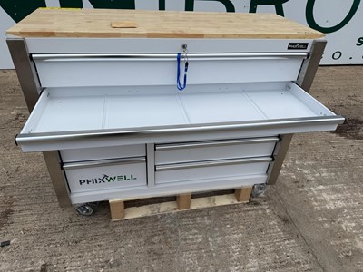 Unused 11 Drawer Tool Cabinet PHIXWELL 1350mm x 1000mm x 580mm