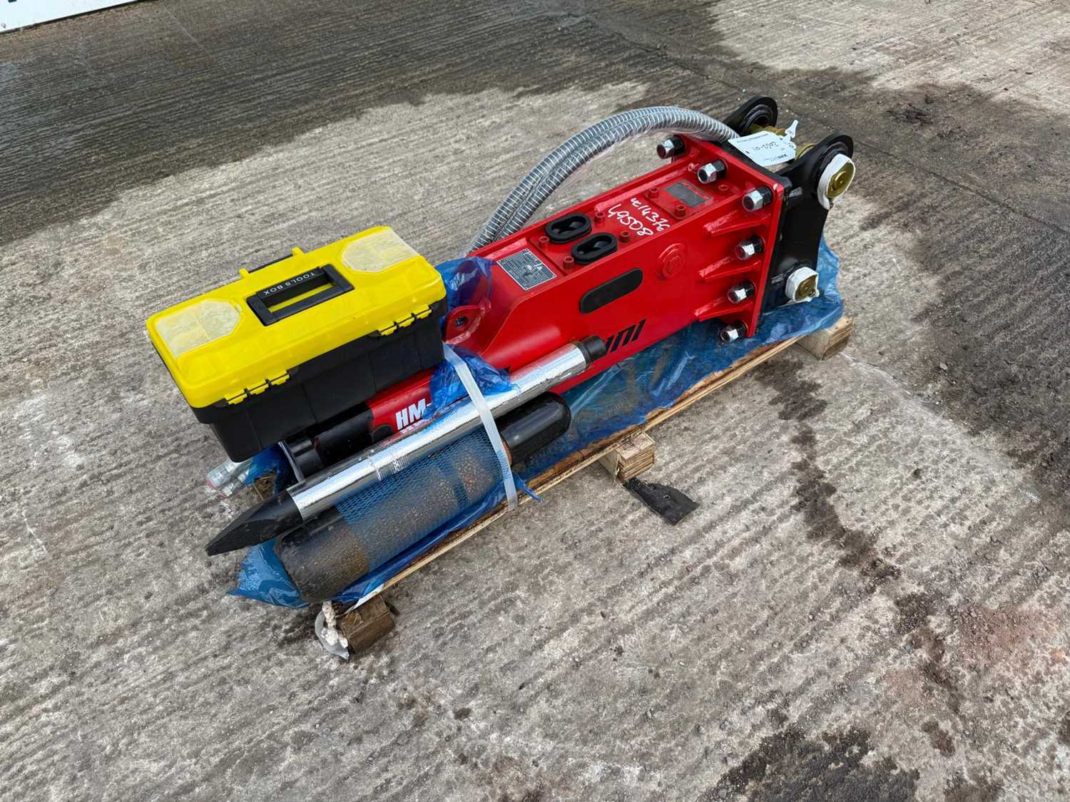 Lot Unused Lancini HM-500 Hydraulic Breaker 35mm Pin To Suit Mini Excavator