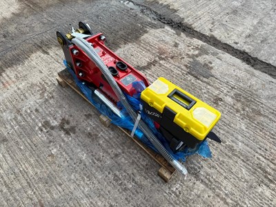 Lot Unused Lancini HM-500 Hydraulic Breaker 35mm Pin To Suit Mini Excavator