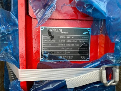 Lot Unused Lancini HM-500 Hydraulic Breaker 35mm Pin To Suit Mini Excavator