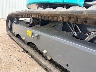 Lot Unused 2024 Kobelco SK25SR Mini Excavator, Blade, Hydraulic Quick Hitch Rubber Tracks, Piped, LED Lights, Warning Beacons, Suspension Seat