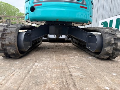 Lot Unused 2024 Kobelco SK25SR Mini Excavator, Blade, Hydraulic Quick Hitch Rubber Tracks, Piped, LED Lights, Warning Beacons, Suspension Seat