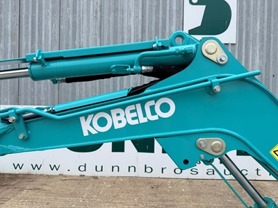 Lot Unused 2024 Kobelco SK25SR Mini Excavator, Blade, Hydraulic Quick Hitch Rubber Tracks, Piped, LED Lights, Warning Beacons, Suspension Seat
