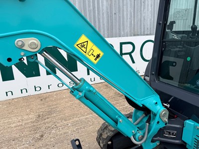 Lot Unused 2024 Kobelco SK25SR Mini Excavator, Blade, Hydraulic Quick Hitch Rubber Tracks, Piped, LED Lights, Warning Beacons, Suspension Seat