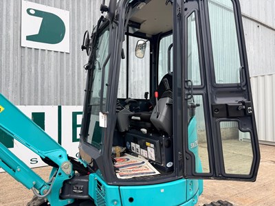 Lot Unused 2024 Kobelco SK25SR Mini Excavator, Blade, Hydraulic Quick Hitch Rubber Tracks, Piped, LED Lights, Warning Beacons, Suspension Seat