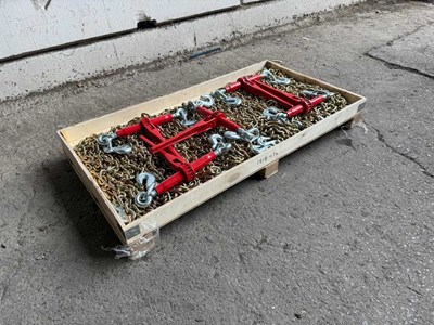 Lot Unused Chains & Binders 9200LBS 3/8" 20Ft G70 Chains