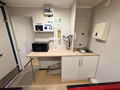 Lot CT4210 Static Welfare Unit SWO/600, 24' x 9' With Office & Canteen & Drying Room & W/C, 6 KVA (Keys)