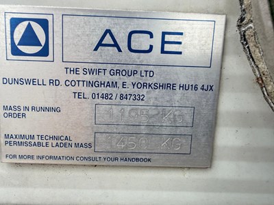 Lot ACE Award 5 Birth Single Axle Caravan Comes With Awning & Some Accessories