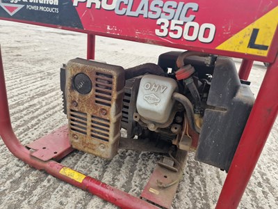 Lot 184 - Briggs & Stratton Pro Classic 3500 Generator